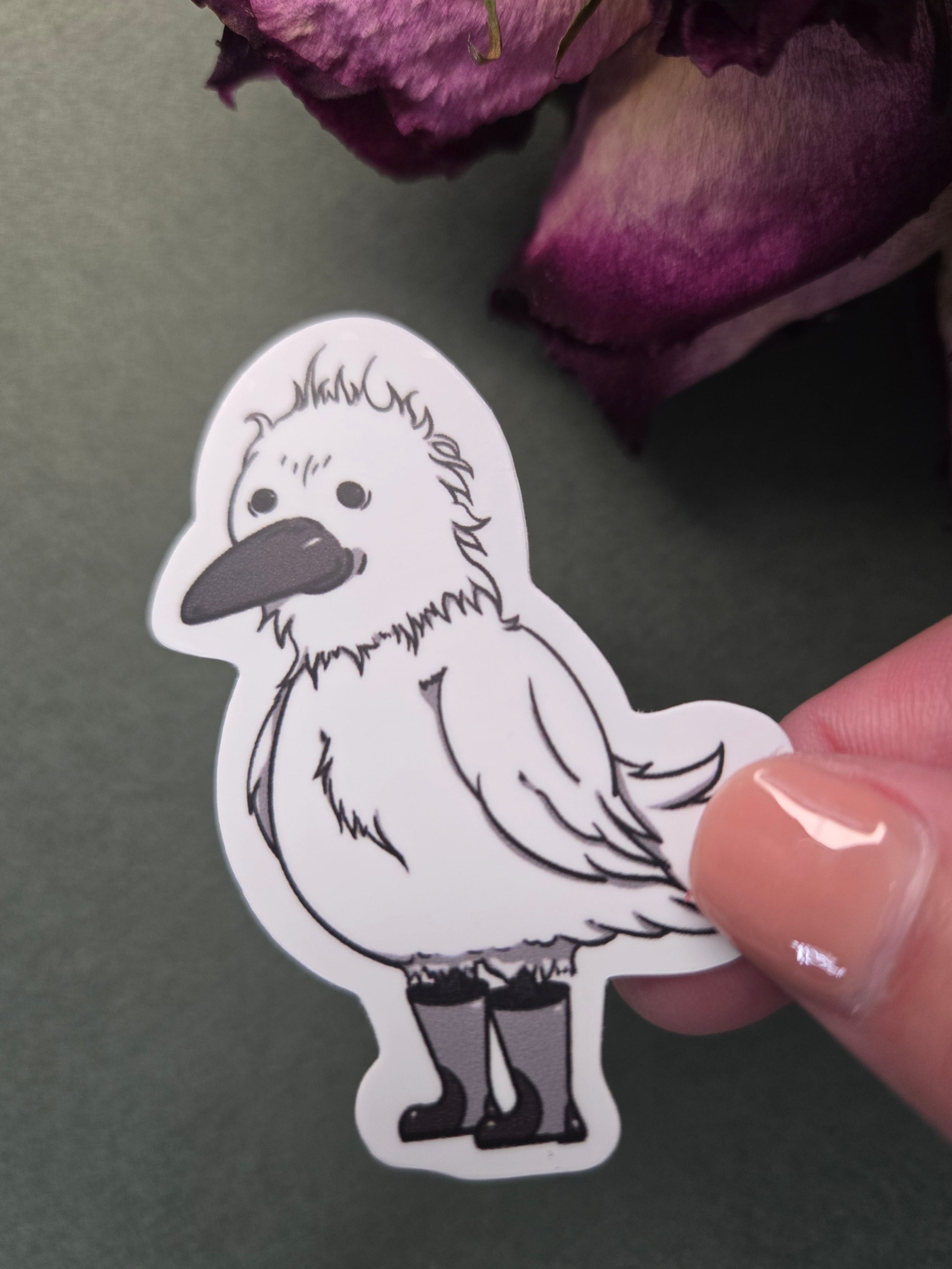 White Raven Sticker