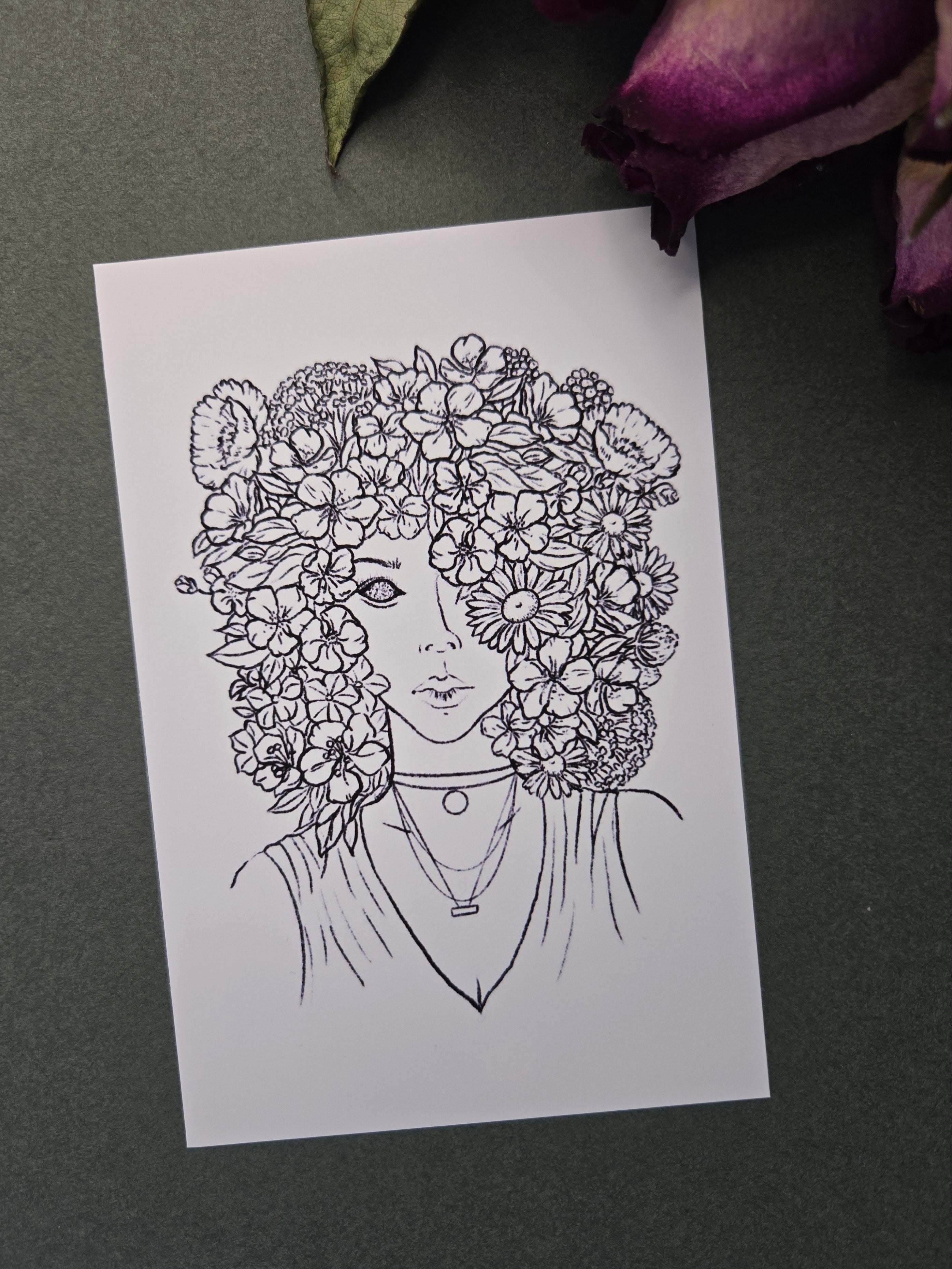 Goddess of Spring Coloring Page