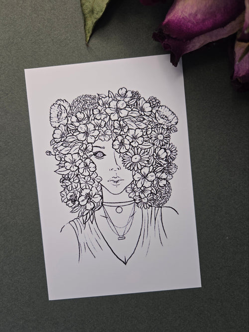 Goddess of Spring Coloring Page