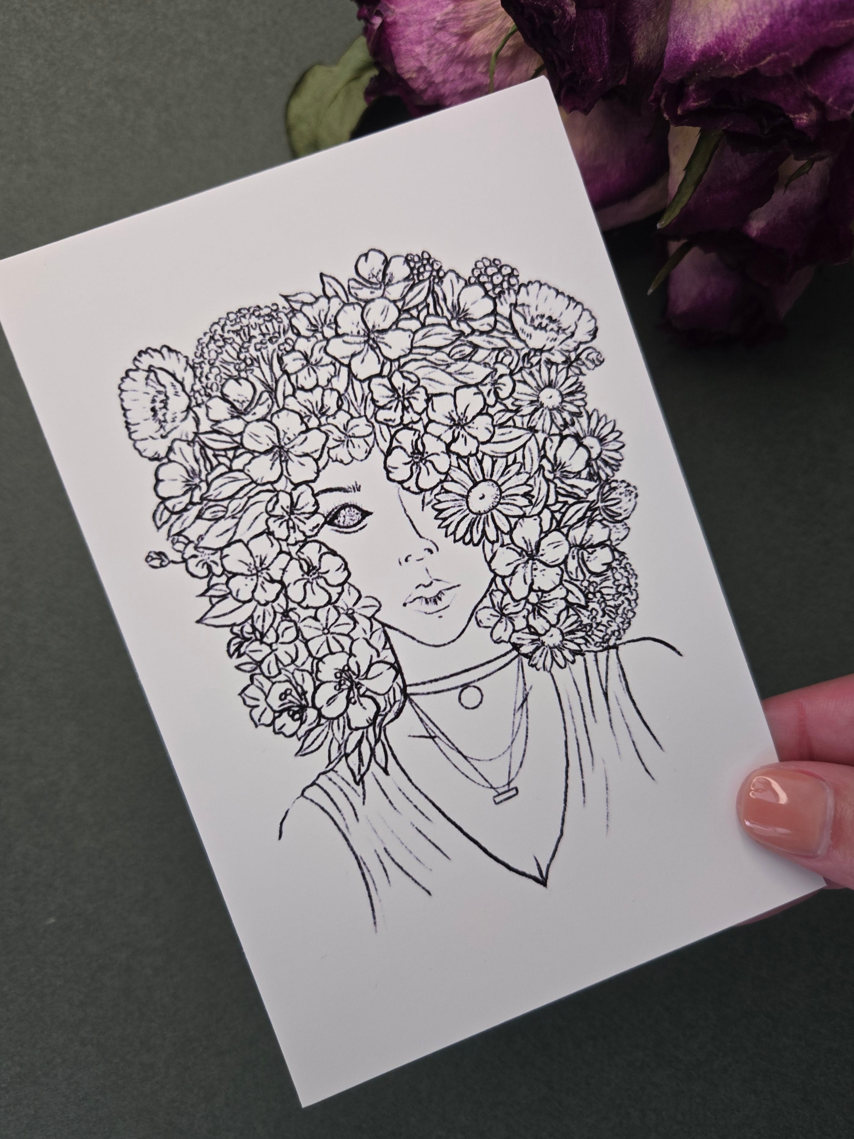 Goddess of Spring Coloring Page