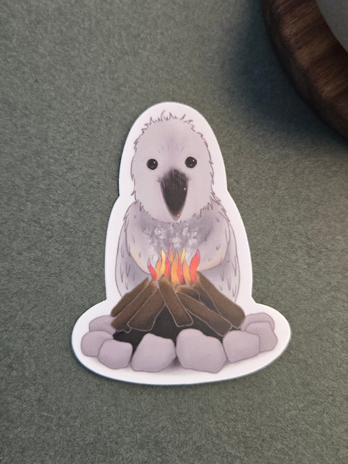 Campfire Raven Sticker