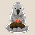 Campfire Raven Sticker